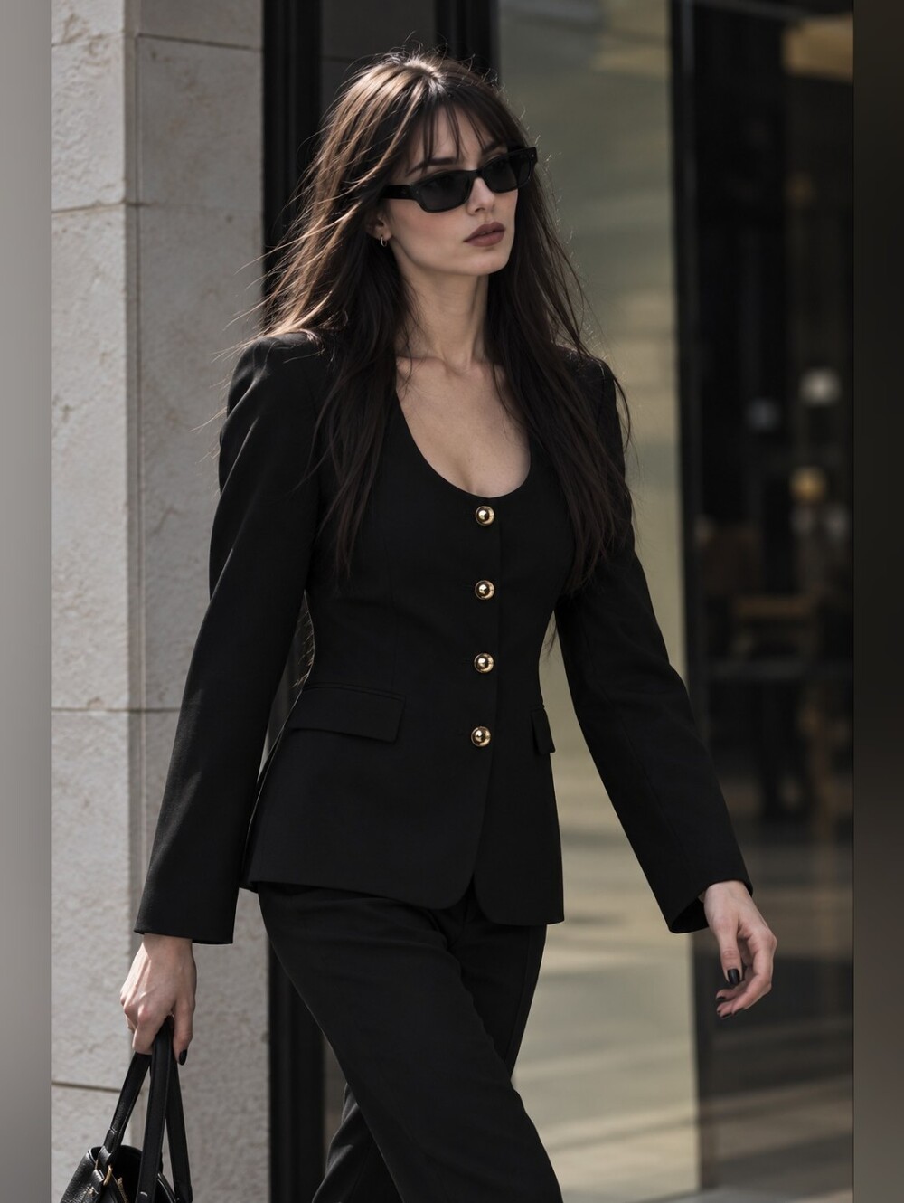 NWT ZARA ROUND NECK BLACK BLAZER